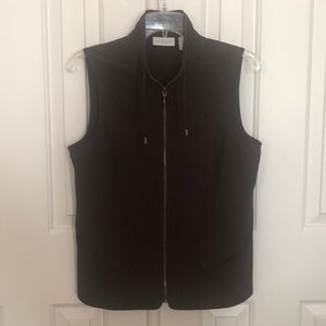 Brown Zippered Vest - Weekends by Chico's